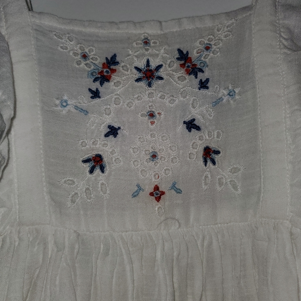White linen dress